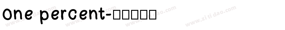 one percent字体转换